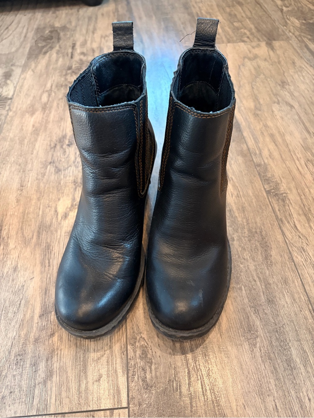 Women's BOC Black Leather Ankle Boots